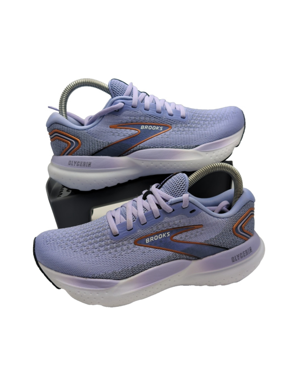 Brooks Glycerin 21 Running Shoes Sneakers Womens US 7 B Purple White Gym Comfort